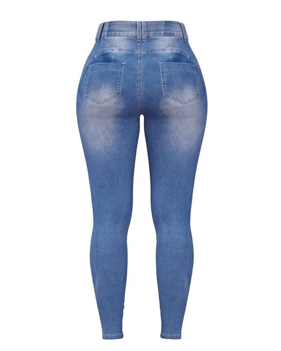 Extreme Distressed High Waist Skinny Jeans