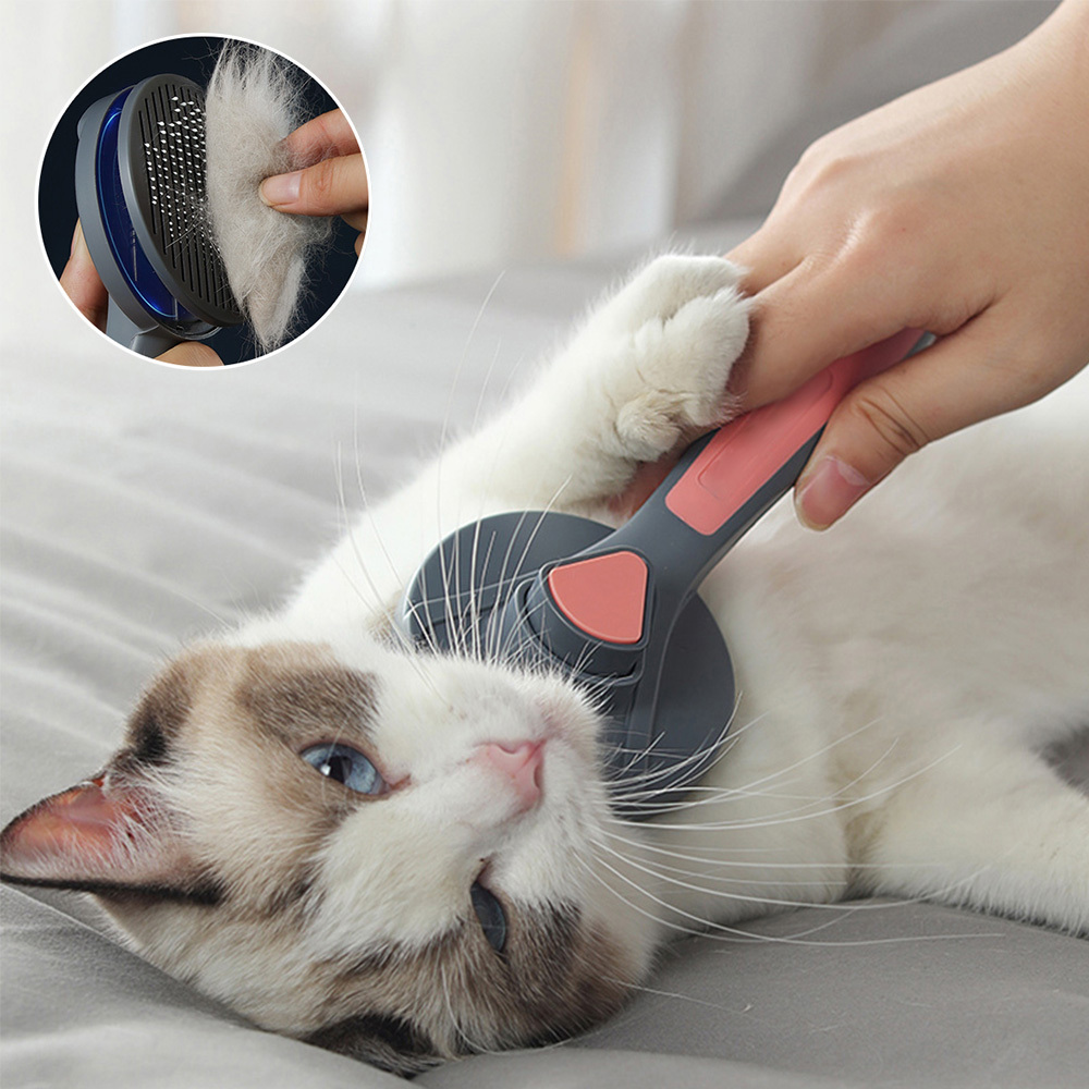 Elago Self-Cleaning Slicker Brush for Dogs and Cats Pet Grooming Dematting Brush