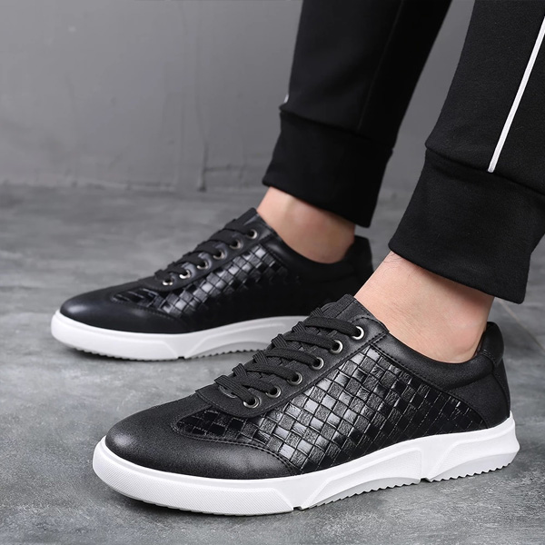 Checkered Leather Shoes Buy 1 Get 1 50%OFF