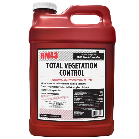 RM43 43-Percent Glyphosate Plus Weed Preventer Total Vegetation Control 2.5-Gallon