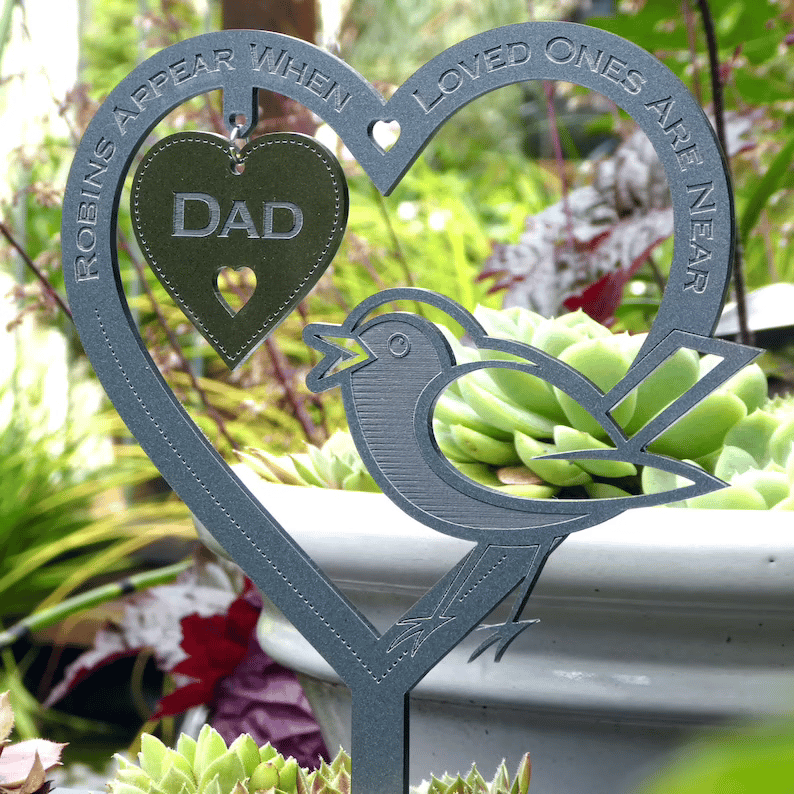 Memorial Gift Angel Feather Ornament - Garden Memorial Plaque