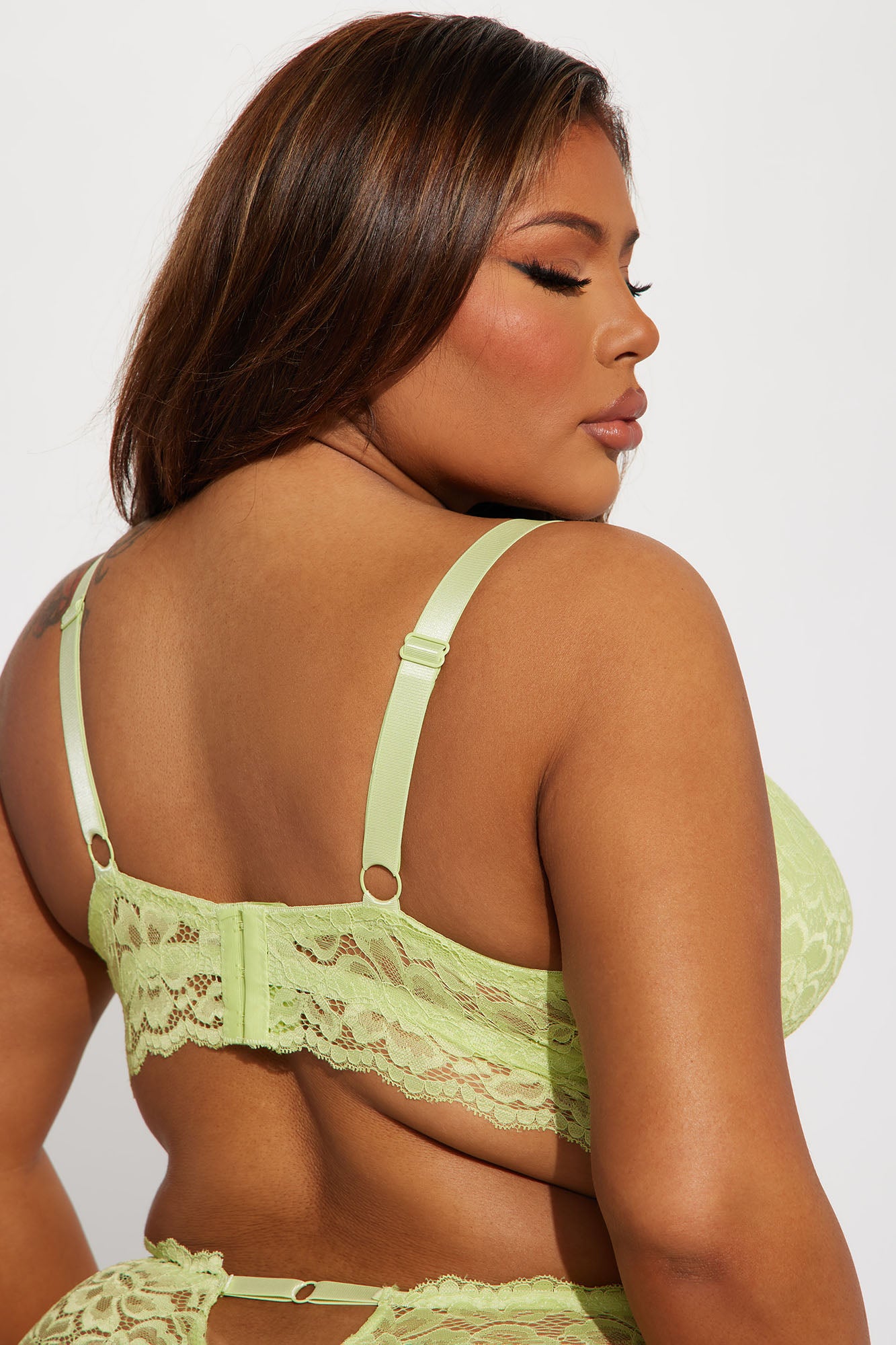 Looking Good Lace Bra - Lime
