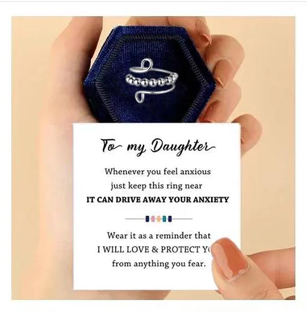 🔥 Last Day Promotion 49% OFF 🔥For Daughter - Drive Away Your Anxiety Circle Beads Fidget Ring
