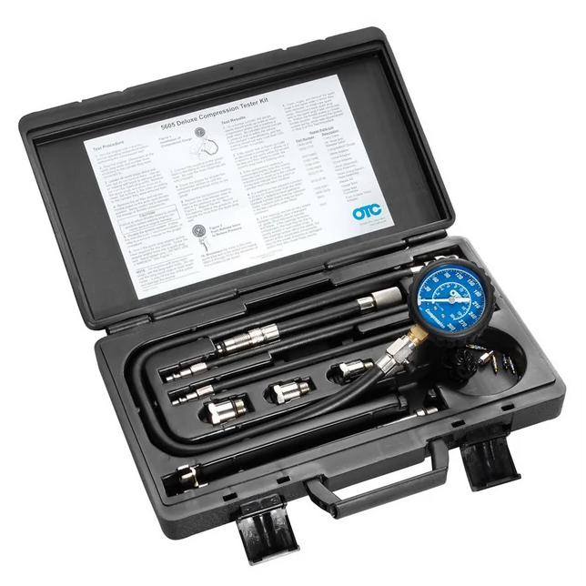 OTC Deluxe Compression Tester Kit with Carrying Case for Gasoline Engines