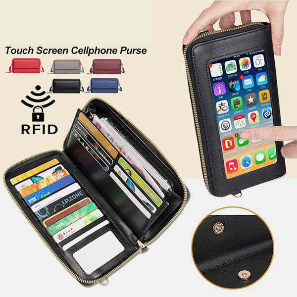 Multi-Compartment Cellphone Purse With Clear Window