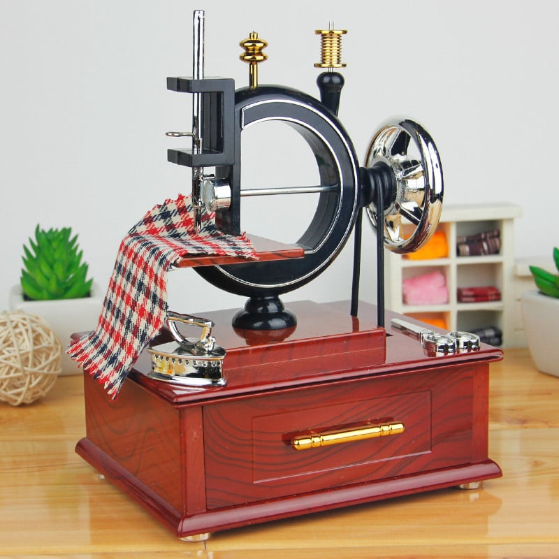 [Pre-Christmas-Sale Save 50% off] Premium Wood Sewing Machine Music Box