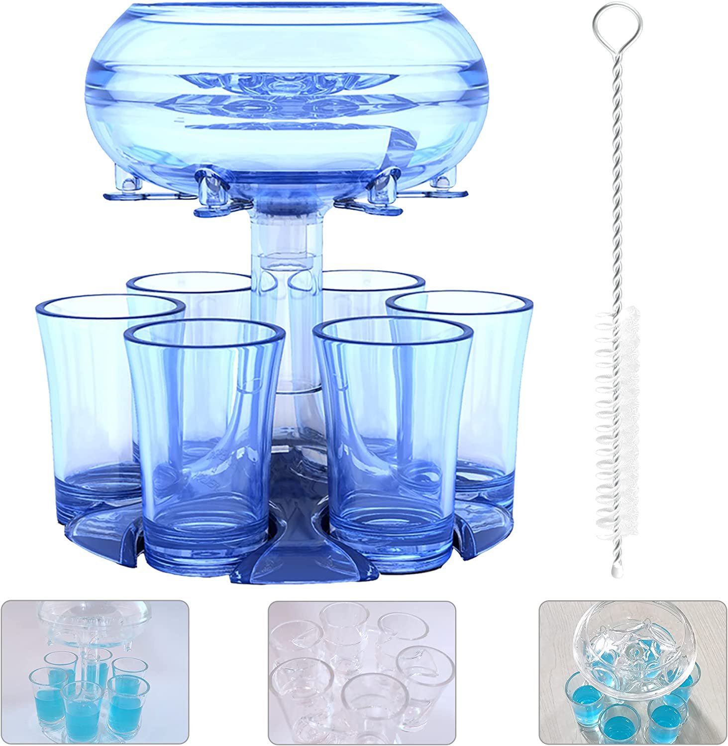 (🌲Early Christmas Sale- SAVE 60% OFF)-🥂Light-hill™ 6 Shot Glass Dispenser and Holder