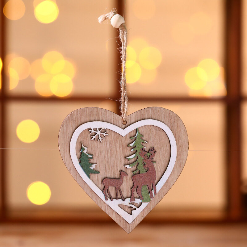 (🌲Early Christmas Sale- SAVE 49% OFF)Christmas Wooden Pendant-BUY 1 GET 1 FREE TODAY!