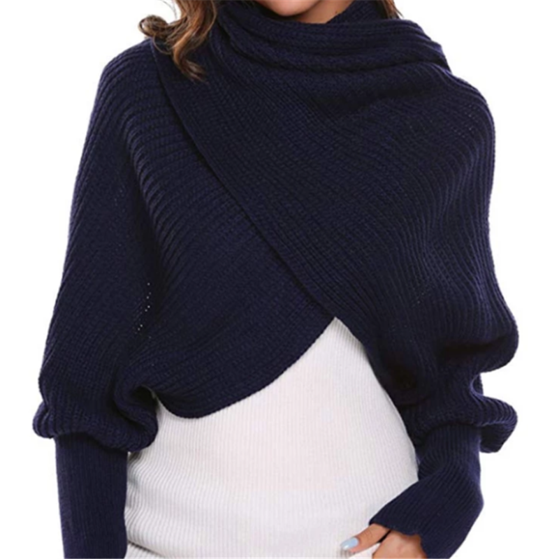(🔥Christmas Hot Sale-50% OFF)Knitted Wrap Scarf With Sleeves[Free Size]-BUY 2 FREE SHIPPING