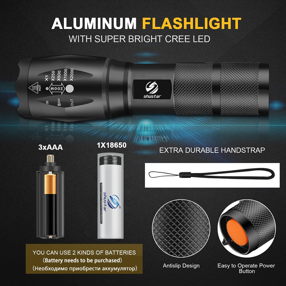 Navy Dedicated Flashlight High Lumens Super Bright Waterproof