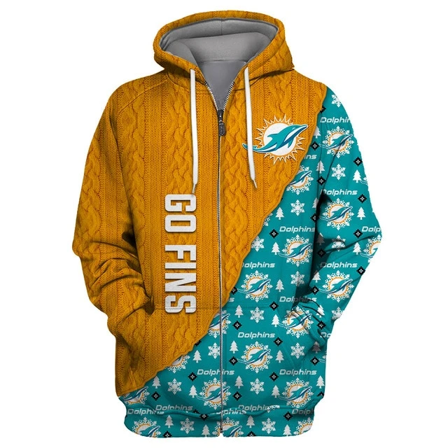 MIAMI DOLPHINS 3D CHRISTMAS HOODIE ABC02