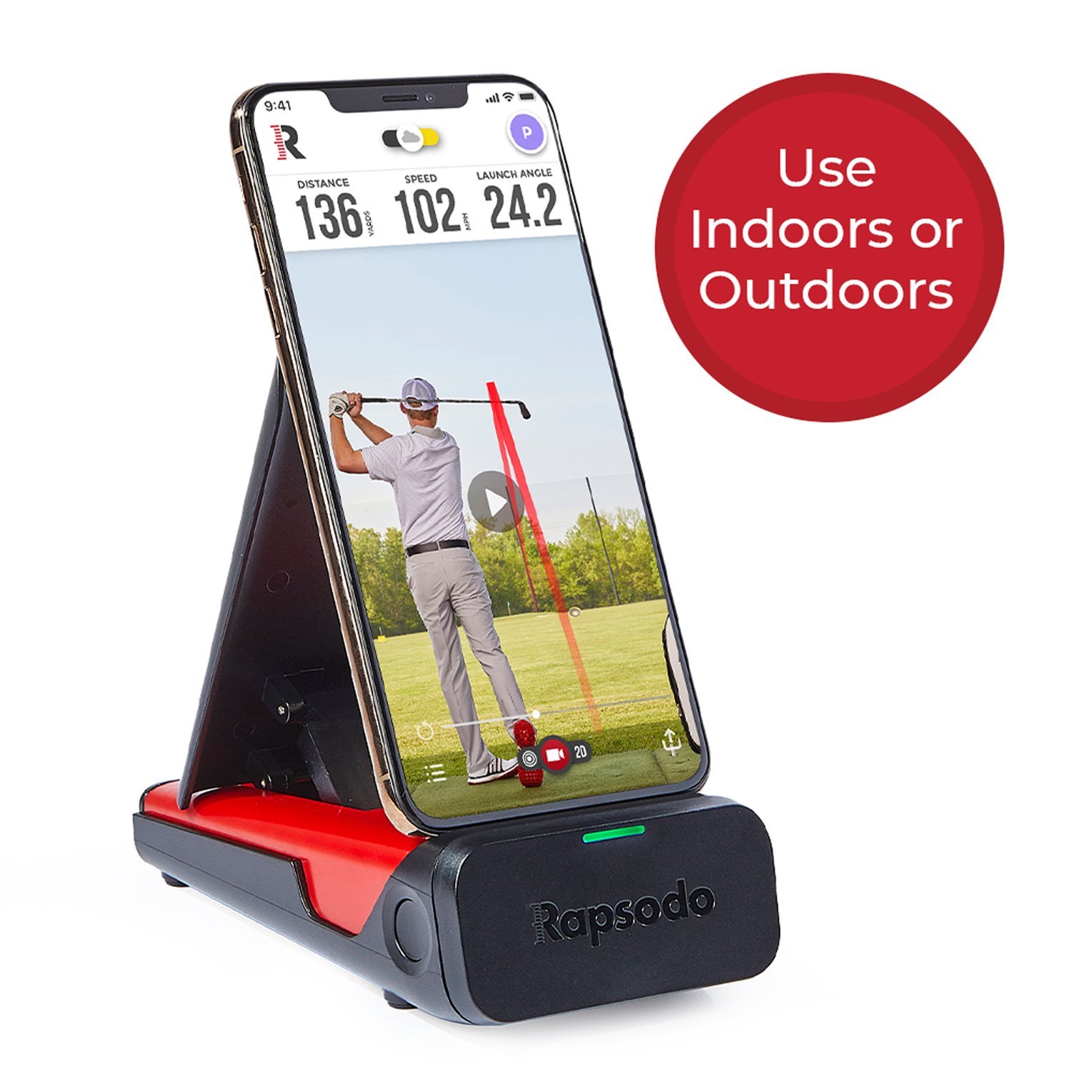 Rapsodo Mobile Launch Monitor for Golf Indoor and Outdoor Use With GPS Satellite View