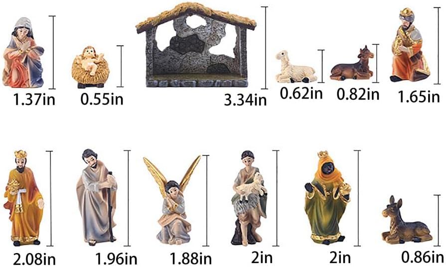🎄🎅Early Christmas Sale 50% OFF-12pcs, Real Nativity Scene Figurines - Indoor Christmas Decoration🔥BUY 2 FREE SHIPPING