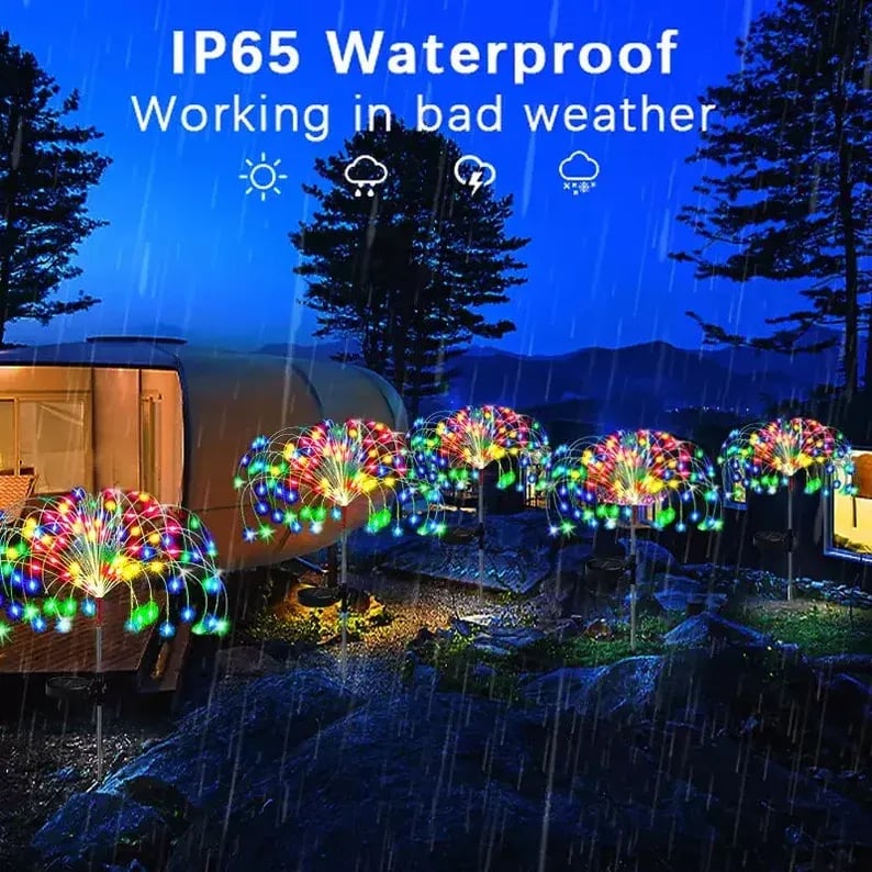 Buy Now 49% OFF--Waterproof  Solar Garden Fireworks Lamp