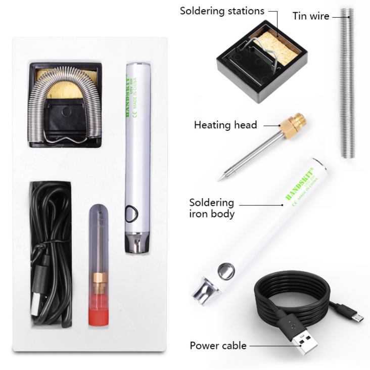 USB Charging Adjustable Temperature 5V 8W Electric Soldering Iron Kit