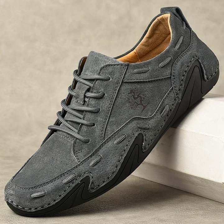 Men's Casual Suede Leather Breathable Handmade Non-slip Driving Walking Flats