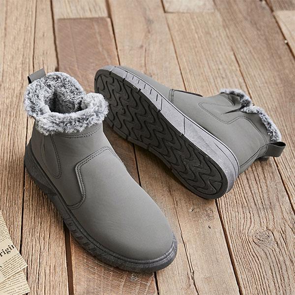 Chicinskates Men's Pull-On Fur Lined Snow Boots