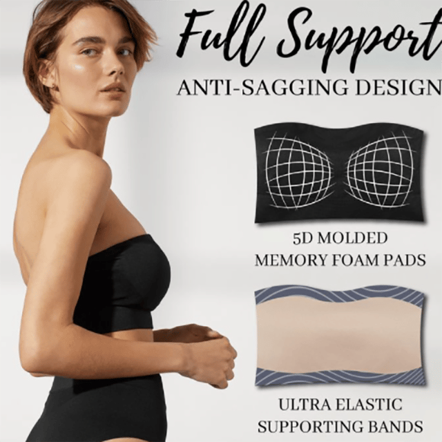 Invisible Seamless Supportive Bandeau Bra