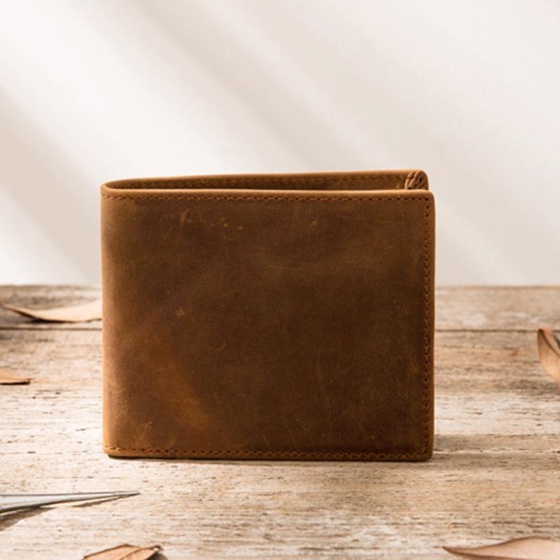 Large Capacity Real Leather Retro Handmade Slim Wallet