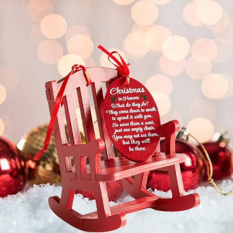 Last Day 75% Off - 🎄Christmas in Heaven Rocking Chair Ornament❤️