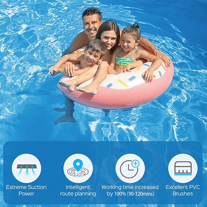 Cordless Robotic Pool Cleaner - with Quick Charger