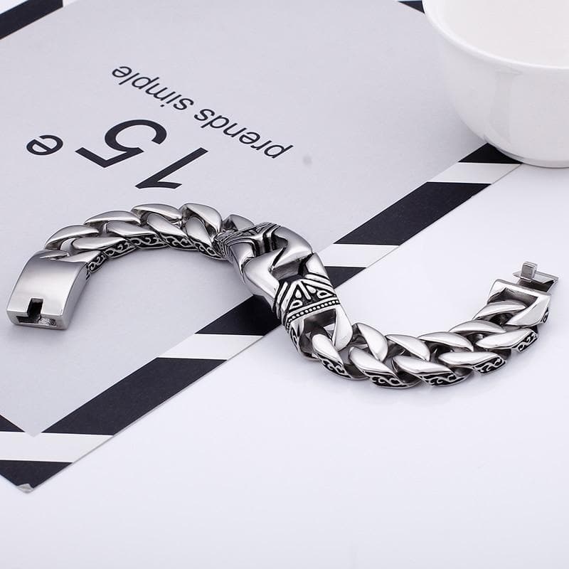 RETRO SILVER SAFETY -BRACELET