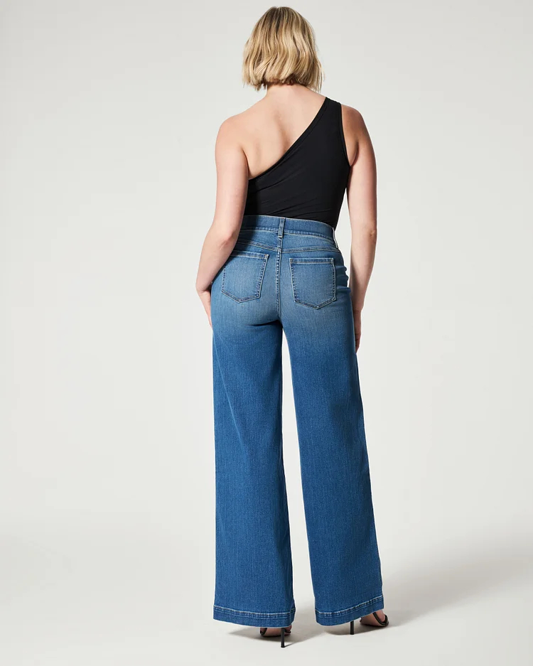 🔥Seamed Front Wide Leg Jeans (Free Shipping)