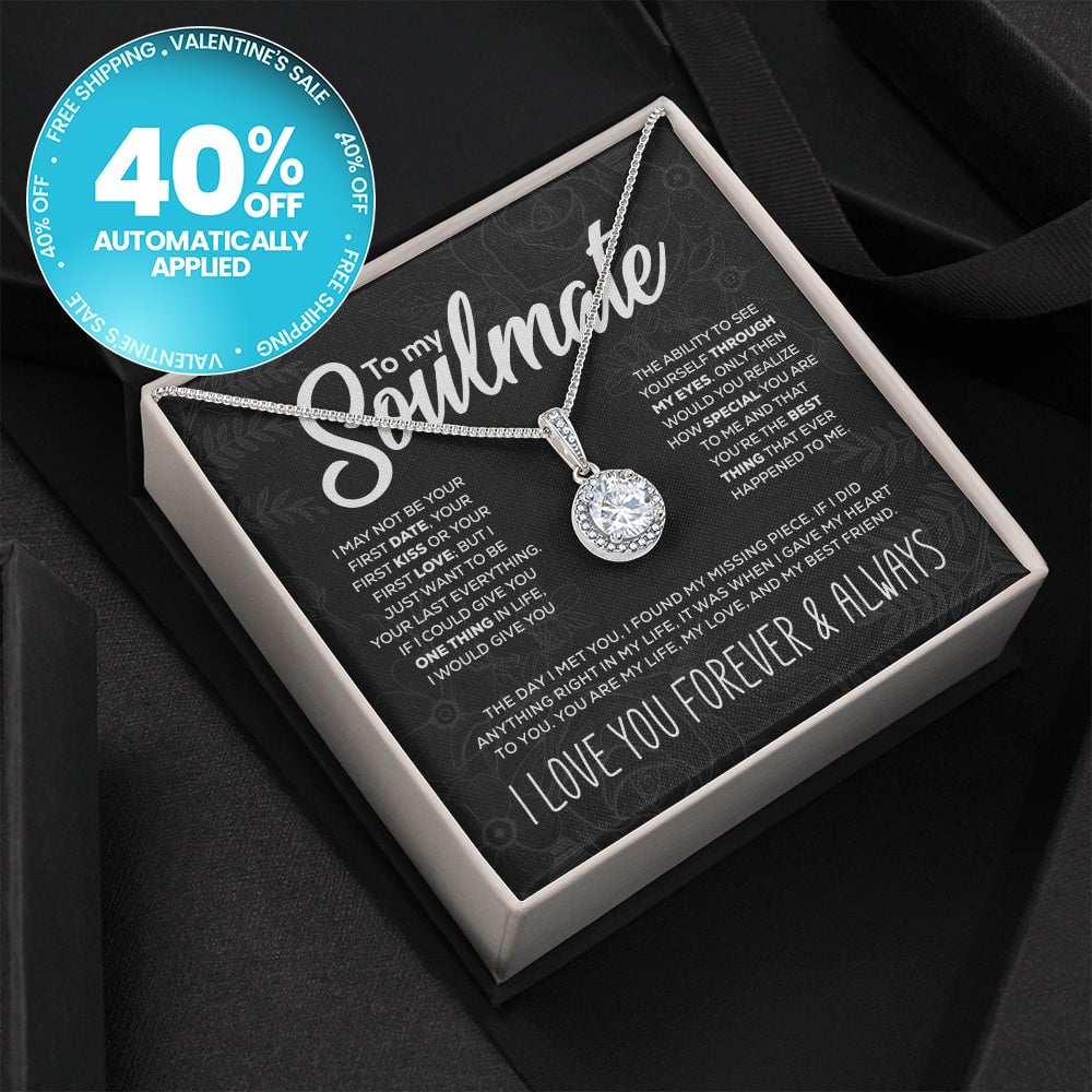 To My Soulmate Sparkling Pendant Set