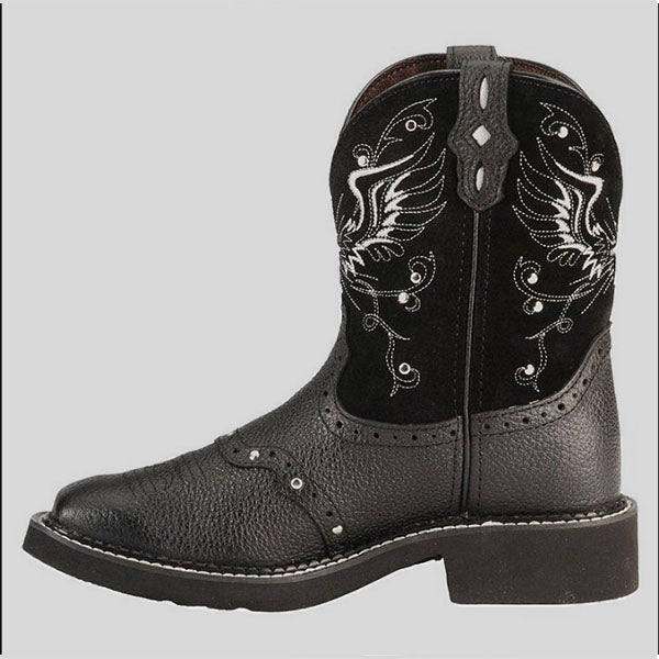 Chicinskates Men's Square Toe Embroidery Cowboy Boots