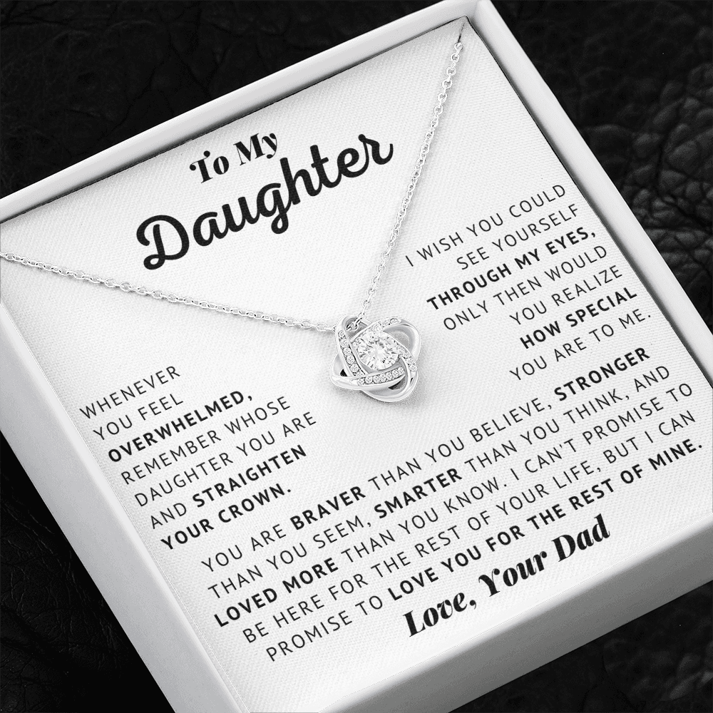 To My Daughter - How Special You Are To Me - Love Knot Necklace