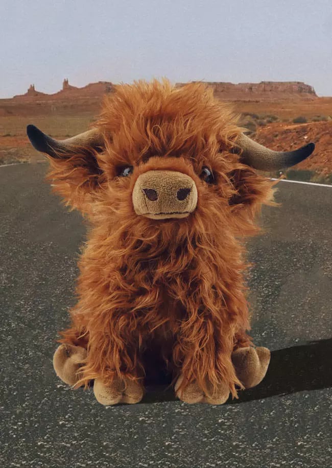 🐂Eco-Friendly Scottish Highland Cow Soft Plush Toy