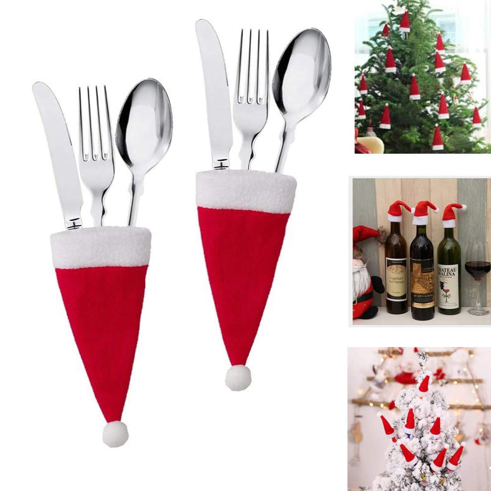 Christmas party silverware holders dinnerware decorations