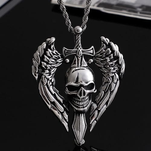 SKULL WING  -NECKLACE PENDANT