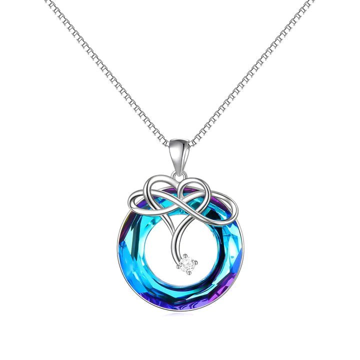 I Love you to Infinity and Beyond Crystal Infinity Necklace