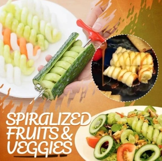 (🔥CHRISTMAS SALE 50% OFF)Vegetable Fruit Spiral Knife-BUY 3 GET 2 FREE NOW!