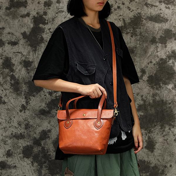 Chicinskates Leather Handbag Vegetable Tanned Retro Messenger Bag