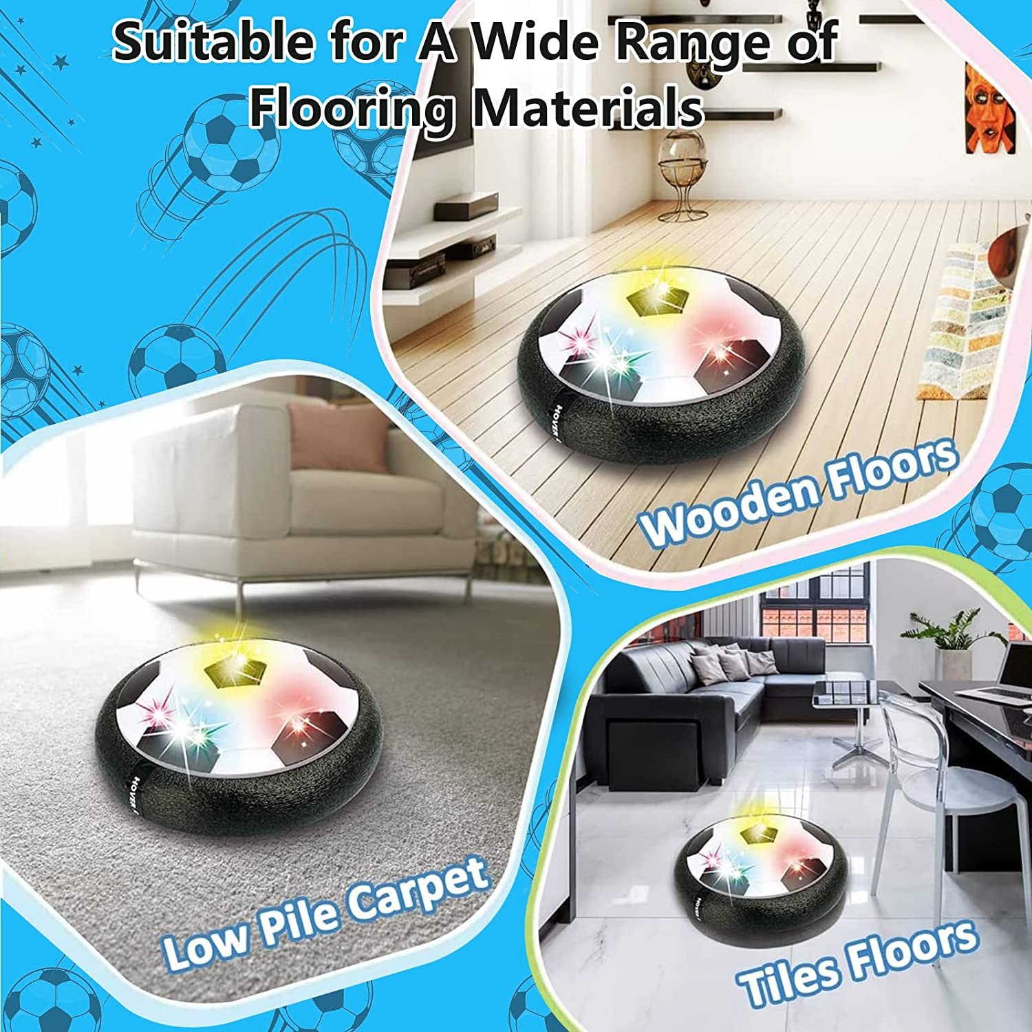 (🔥Christmas Hot Sale-50% OFF)⚽LED Light Hover Soccer Ball-⏰BUY 2 GET 12% OFF