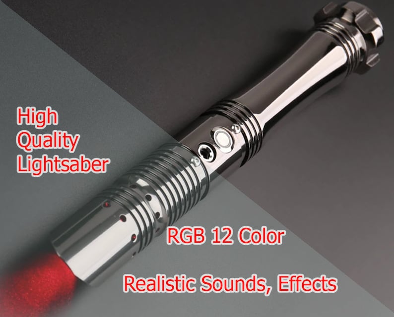 Lightsaber 5, Removable PC blade, Saberforge, luminium hilt,  with USB charging cable, 6 set sound,  RGB 12 color, Lightsaber hilt with blade.