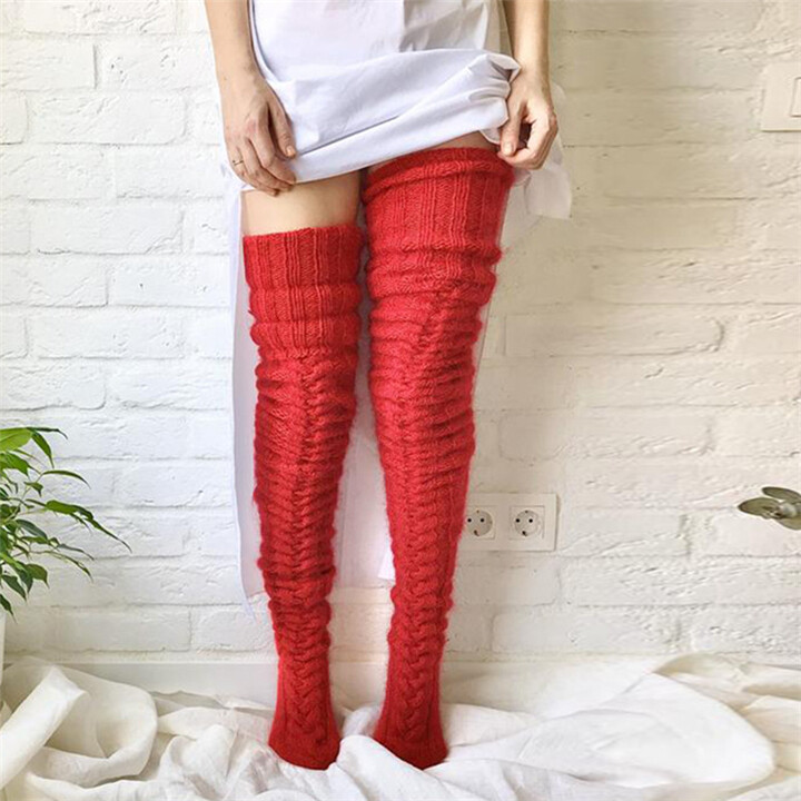 (🔥Early Christmas Sale- SAVE 48% OFF) Thick Slim Warm Knitted Stockings[free size] -BUY 3 GET 10% OFF & FREE SHIPPING