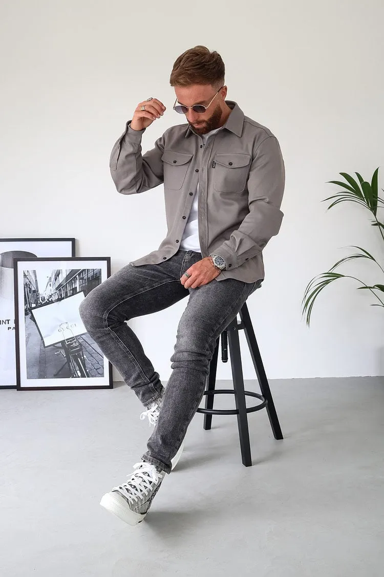 BUTTON DOWN SHIRT JACKET (BUY 2 FREE SHIPPING)