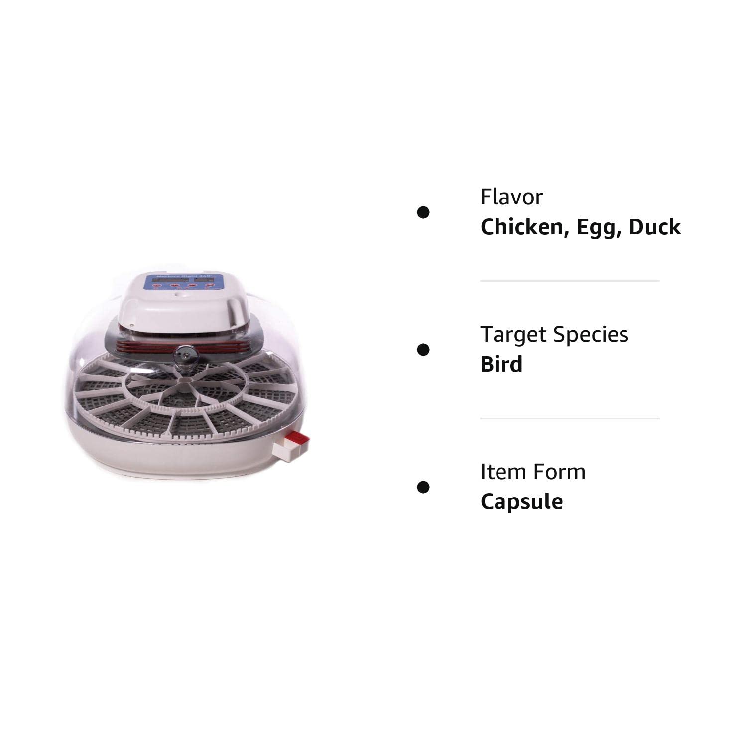 Manna Pro Harris Farms Nurture Right Egg Incubator for Hatching Chicks Holds 22 Eggs Automatic Egg Turner
