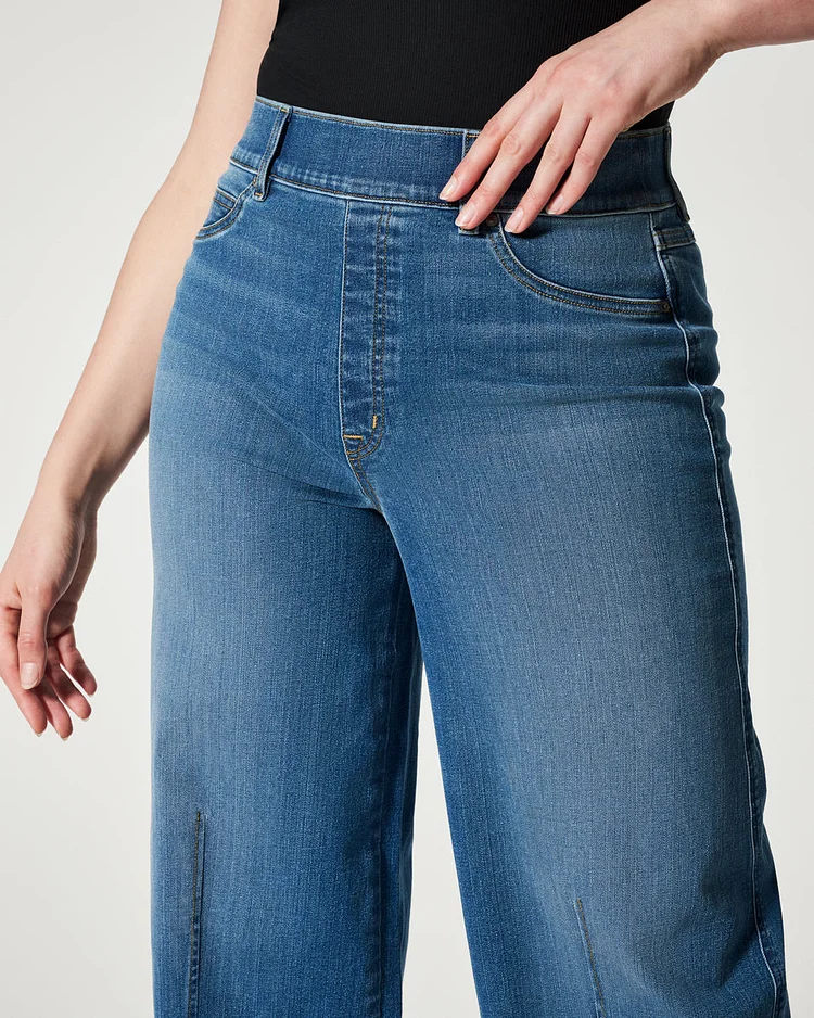 Seamed Front Wide Leg Jeans (Buy 1 Free Shipping)