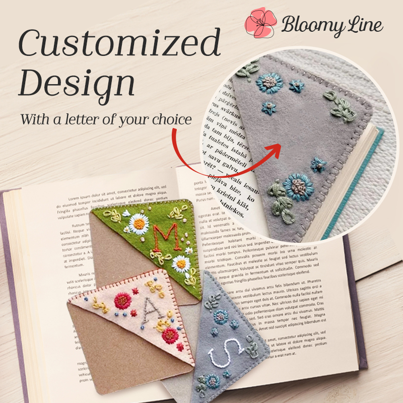 🎁LAST DAY 49%OFF✨Personalized hand embroidered corner bookmark