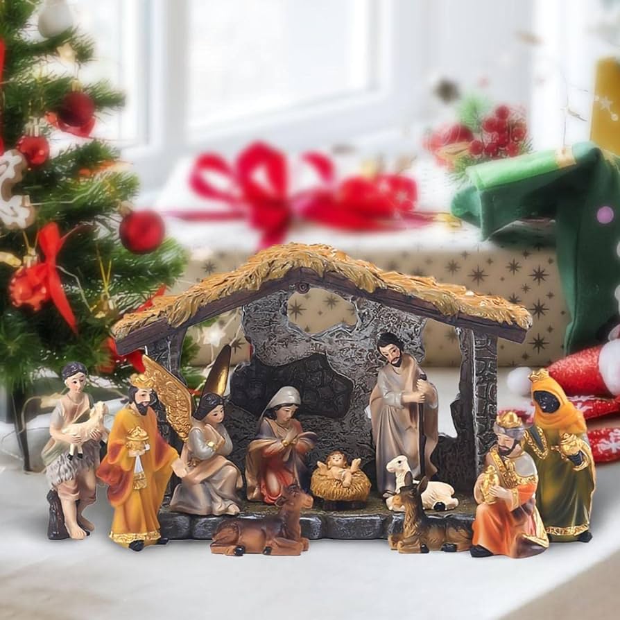 🎄🎅Early Christmas Sale 50% OFF-12pcs, Real Nativity Scene Figurines - Indoor Christmas Decoration🔥BUY 2 FREE SHIPPING