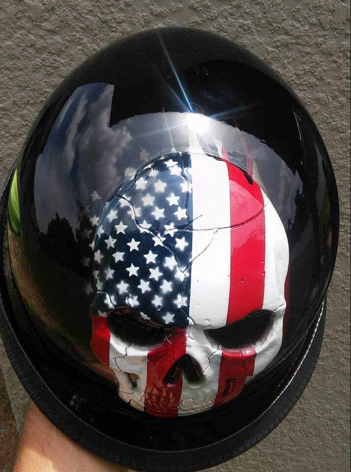Harley American Flag skull Helmet