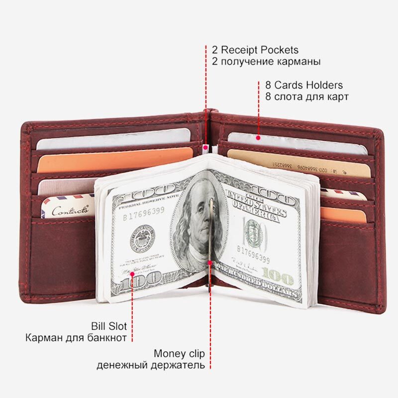 RFID Vintage Genuine Leather Slim Wallet
