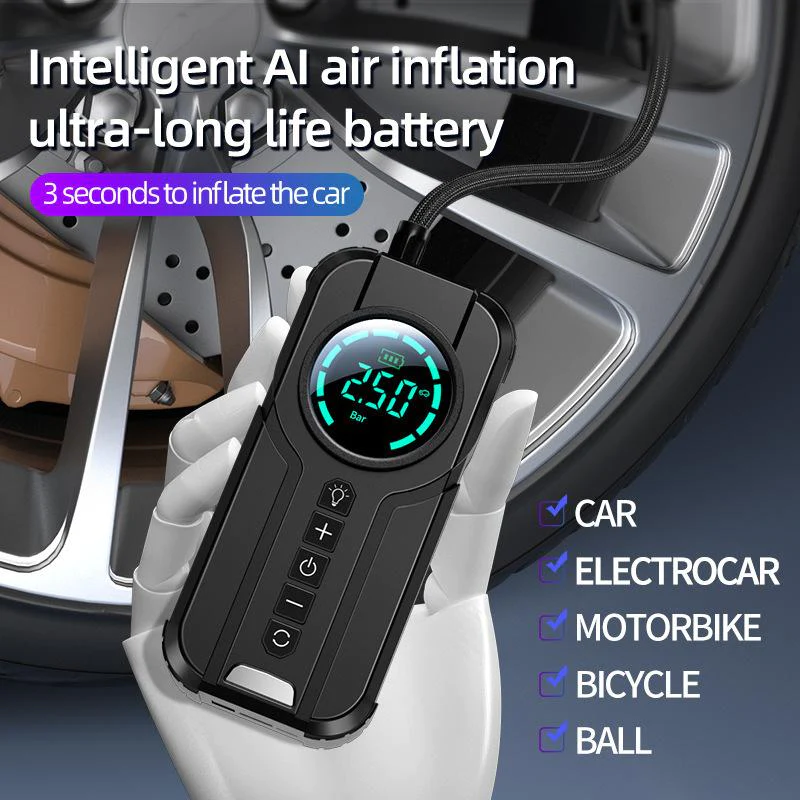 Intelligent Car Jump Starter with Wireless Air Pump & Digital Display