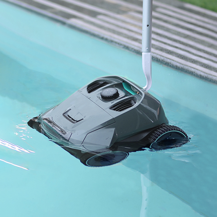 Cordless Robotic Pool Cleaner - Wall Climbing Pool Vacuum For Large Inground Pools