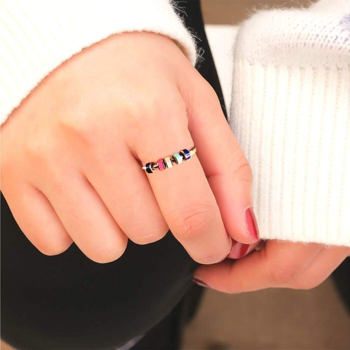 🔥LAST DAY 49% OFF🎁Anxiety Relieving Enamel Fidget Ring