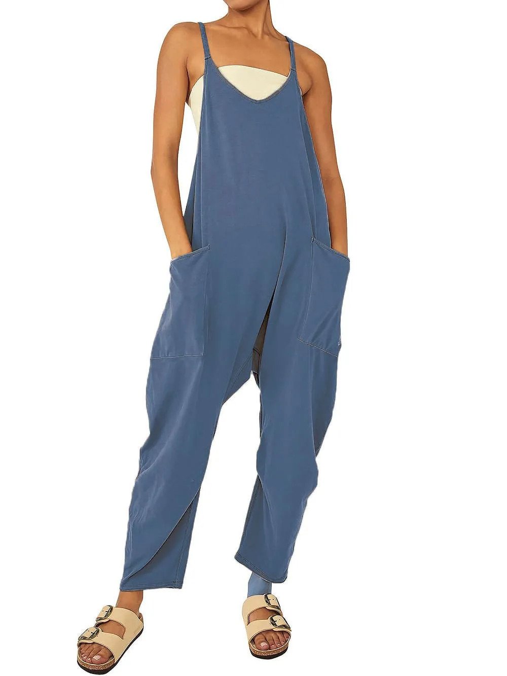 Hot Sale🔥 Womens Casual Wide-Leg Jumpsuit(Buy 2 Free Shipping)
